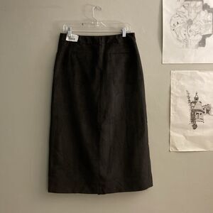 NWT Vintage Travelsmith Skirt Dark Brown Women’s Size 8 Midi Length